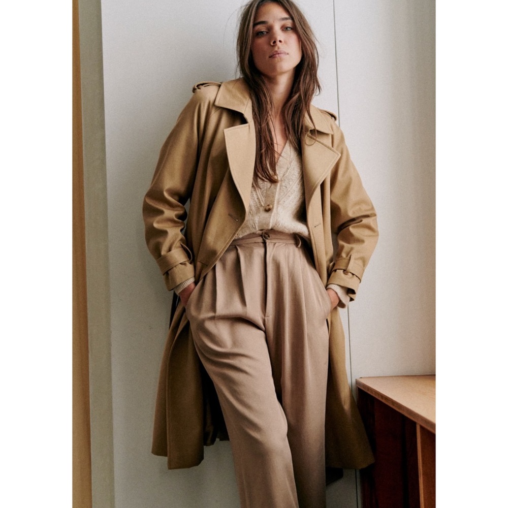 {Sèzane} Scott Trench Coat - Size 16 - NWT